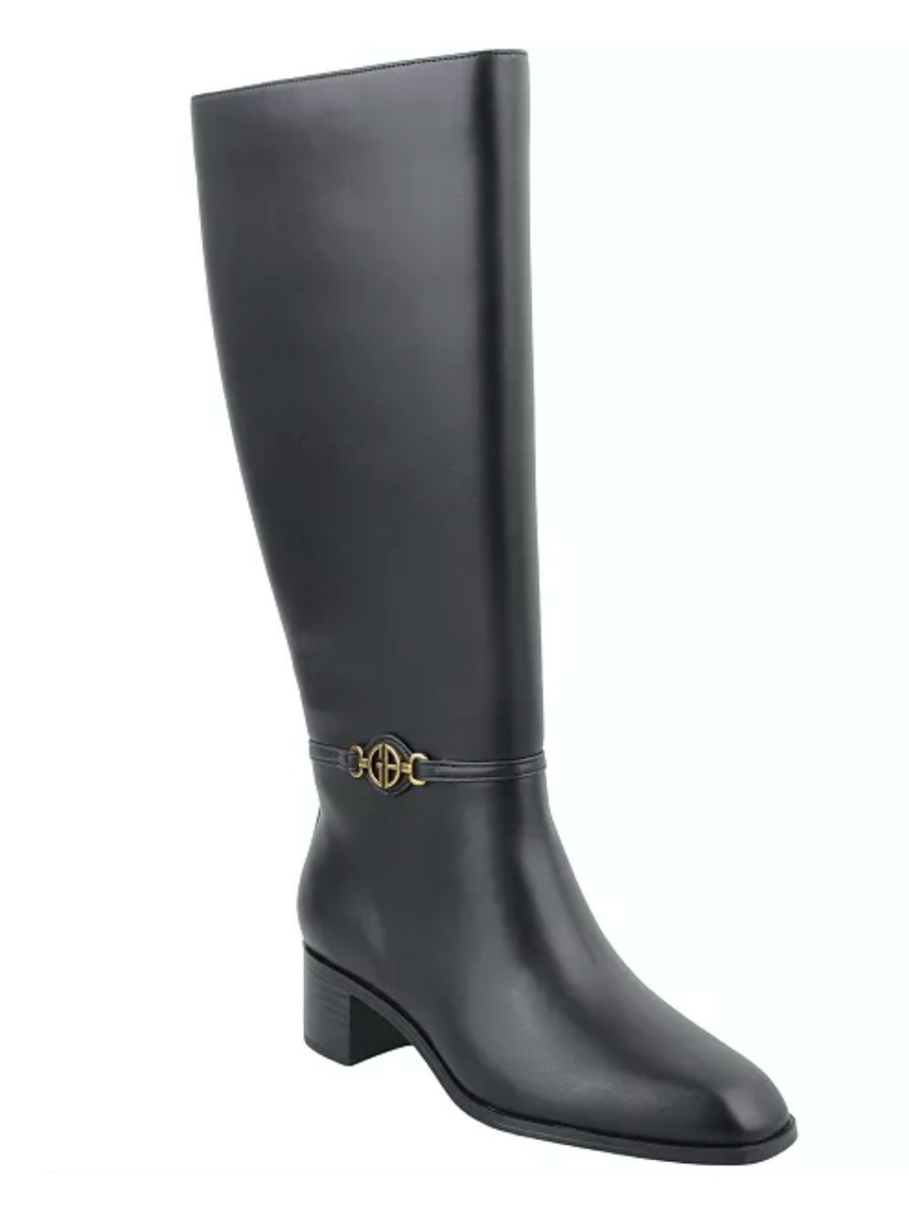 Giani Bernini Women's Shayyla Block Heel Knee High Boots Black - NWT